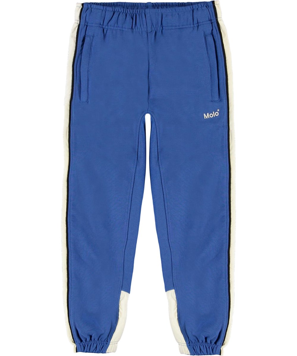 Anoua - Cobalt - Öko blaue und weiße Sweatpants