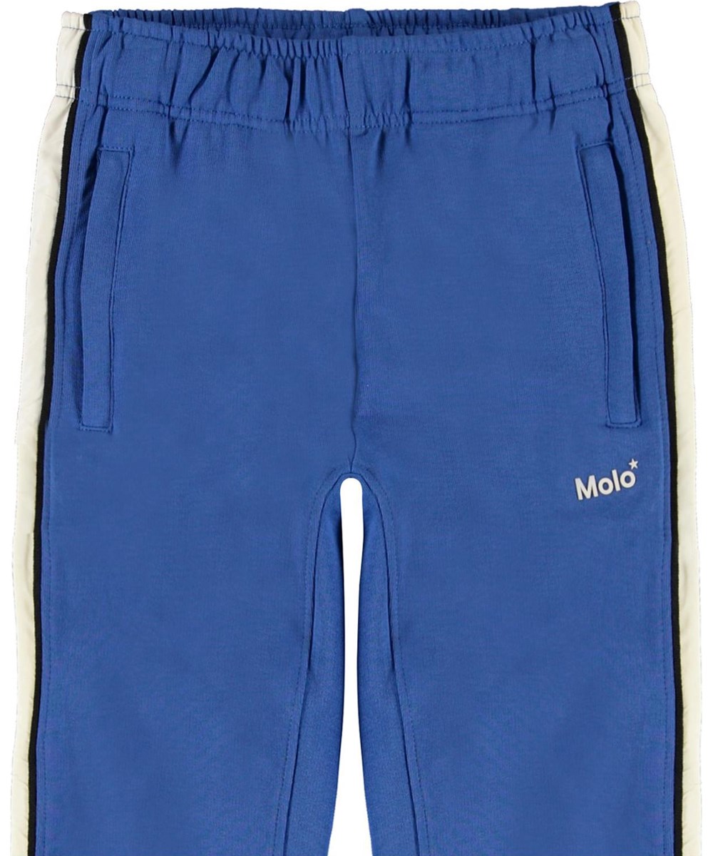 Anoua - Cobalt - Öko blaue und weiße Sweatpants