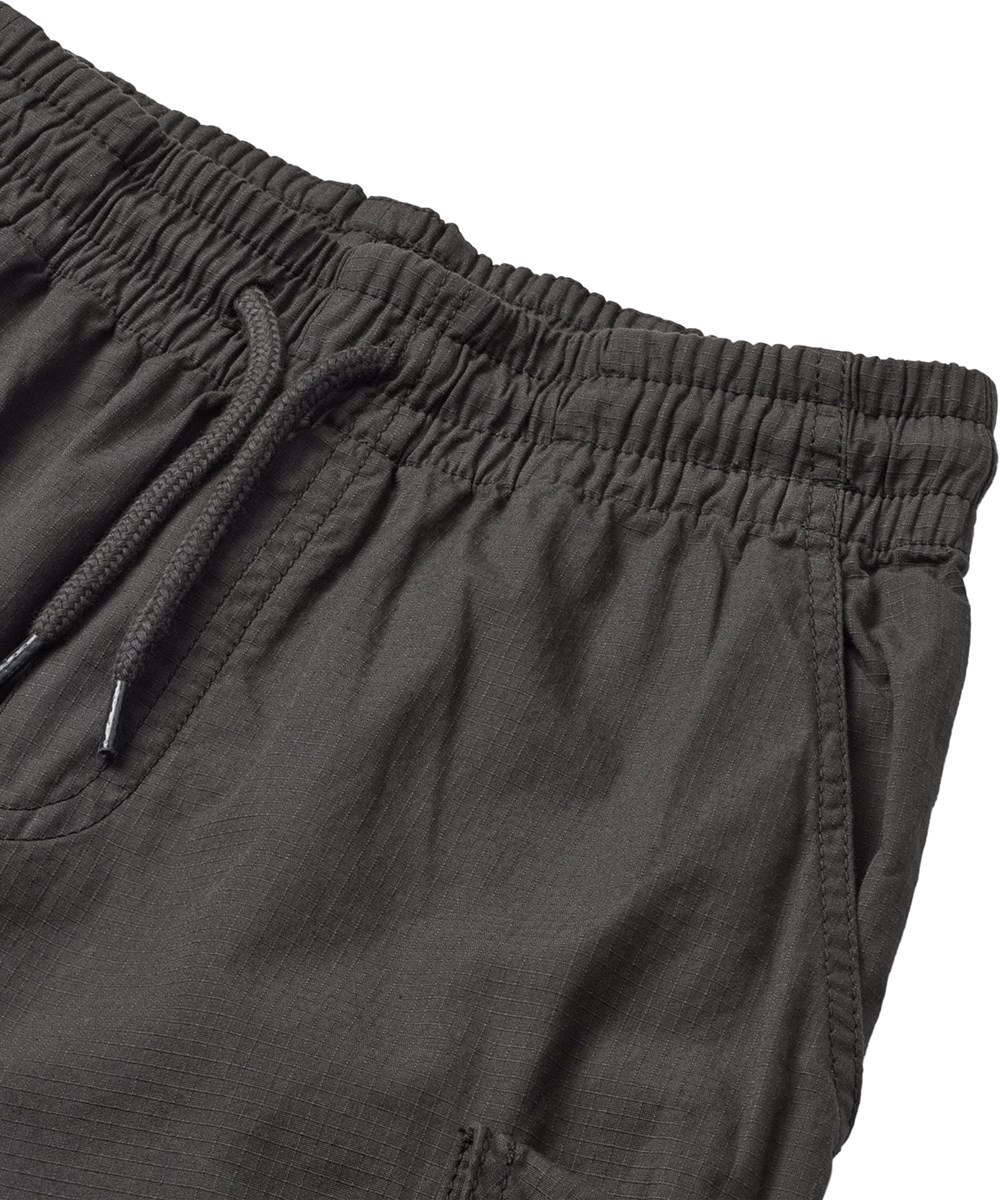 Argo - Raven - Graue Cargohose für Kinder aus strapazierfähiger Öko-Baumwolle mit elastischem und verstellbarem Kordelzug