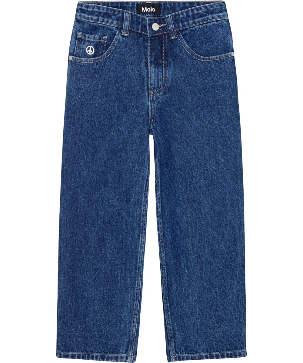 Aska - Blue Denim - Dunkelblaue Jeans in übergroßer Passform