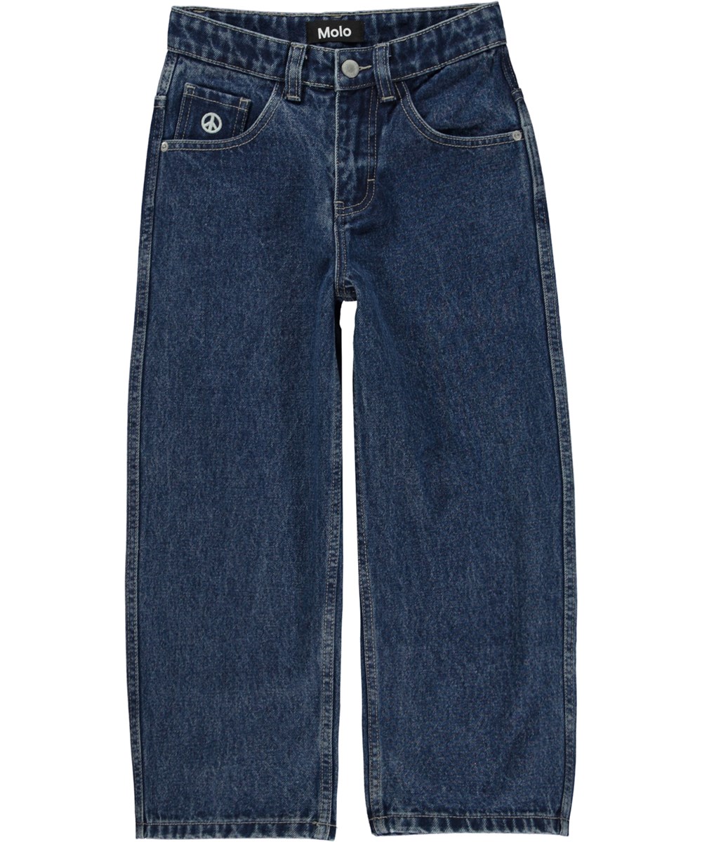 Aska - Blue Denim - Blaue Oversize-Jeans