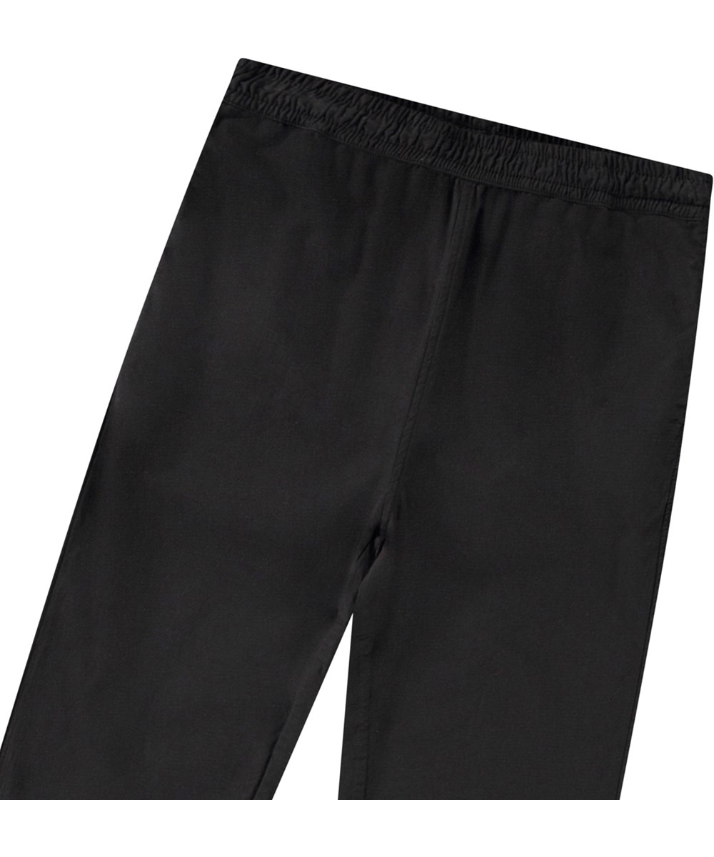 Aster - Black - Schwarze Hose aus Öko-Baumwolle für Kinder.