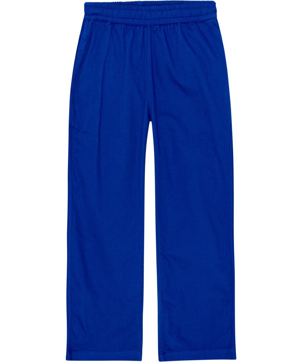 Aster - Reef Blue - Blaue Öko-Hose mit Gummizug in der Taille