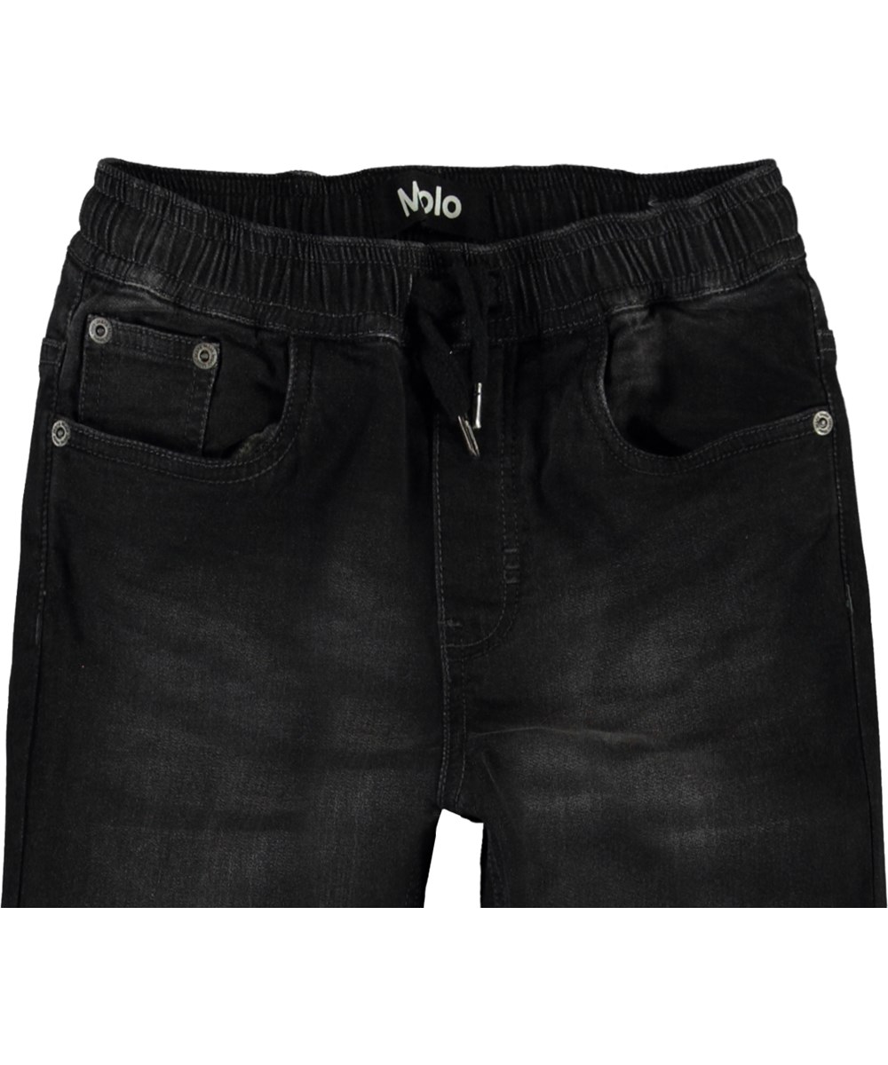 Augustino - Charcoal Denim - Dunkelgrau lose Denim-Jeans