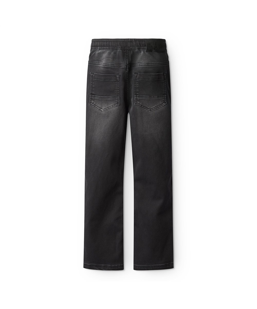 Augustino - Washed Black - Schwarze weiche Jeans mit bequemer Passform