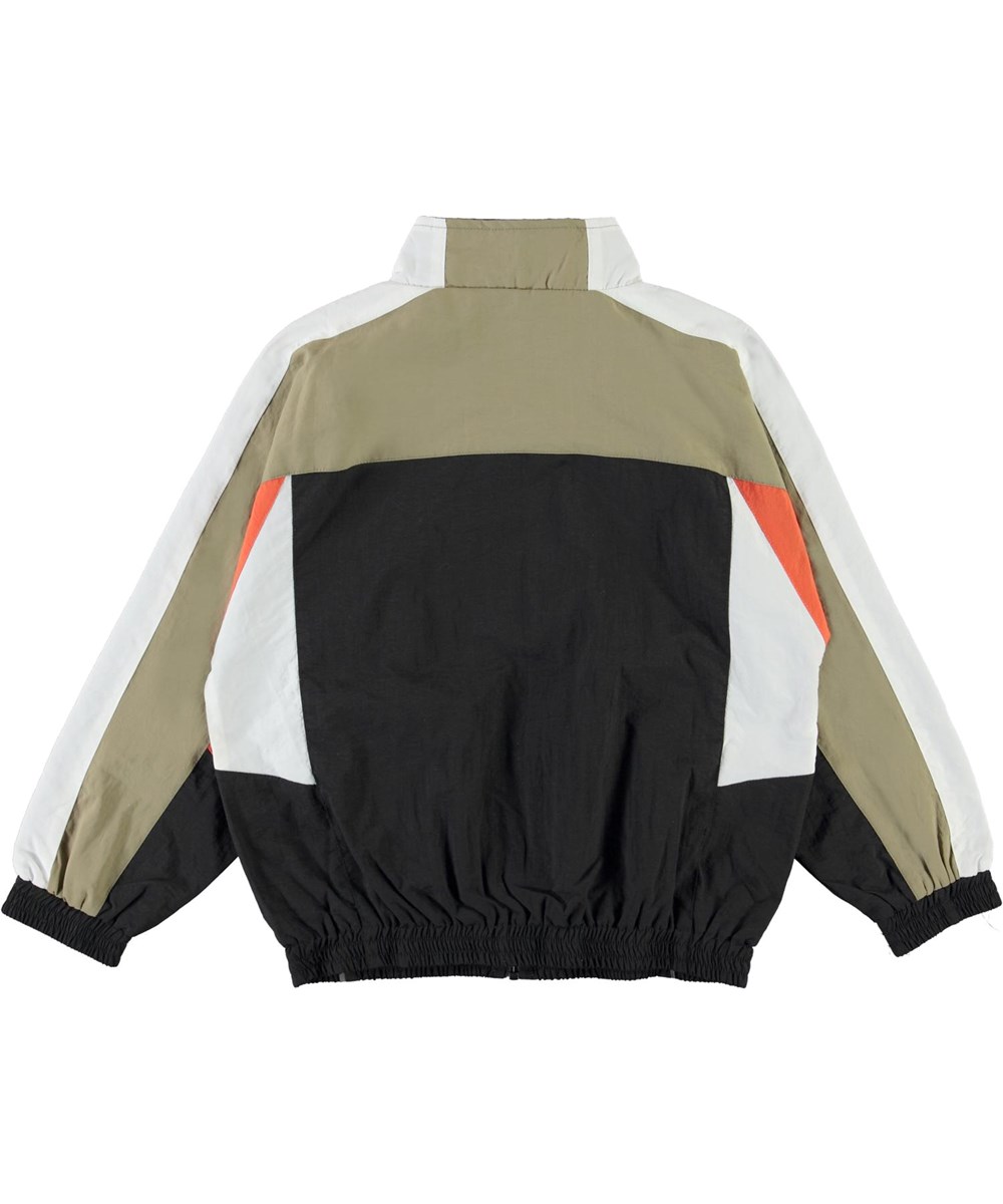 Molton - Black - Beige und schwarze Trackjacke mit weiß