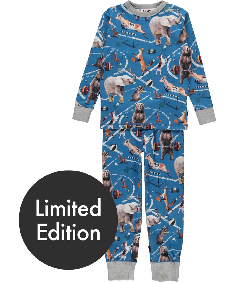 Tedo - Athletic Animals - Zweiteiliges Pyjama-Set aus weicher Bio-Baumwolle