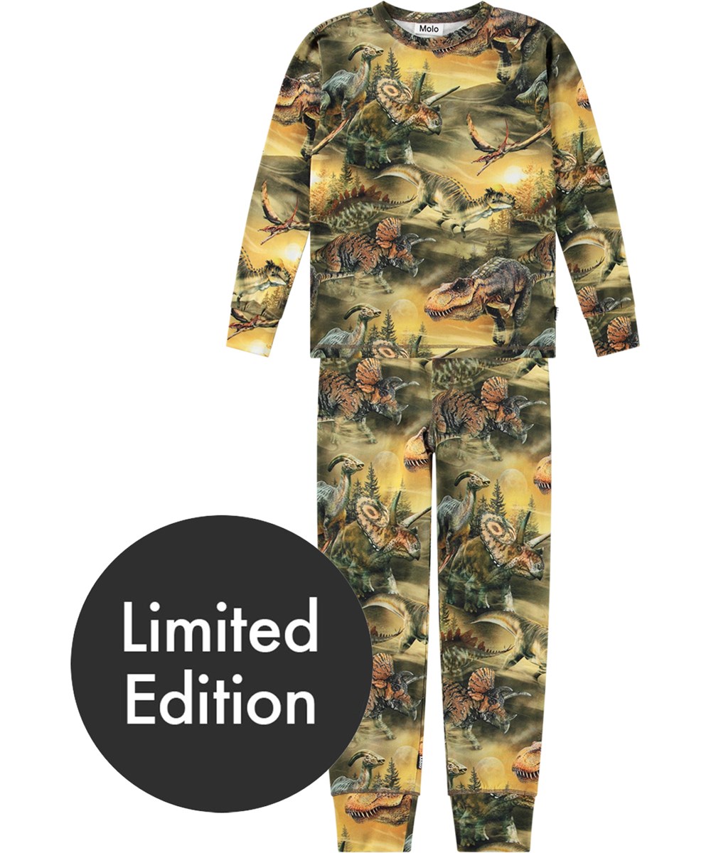 Tedo - Dino Dawn - Zweiteiliges Pyjama-Set aus weicher Bio-Baumwolle