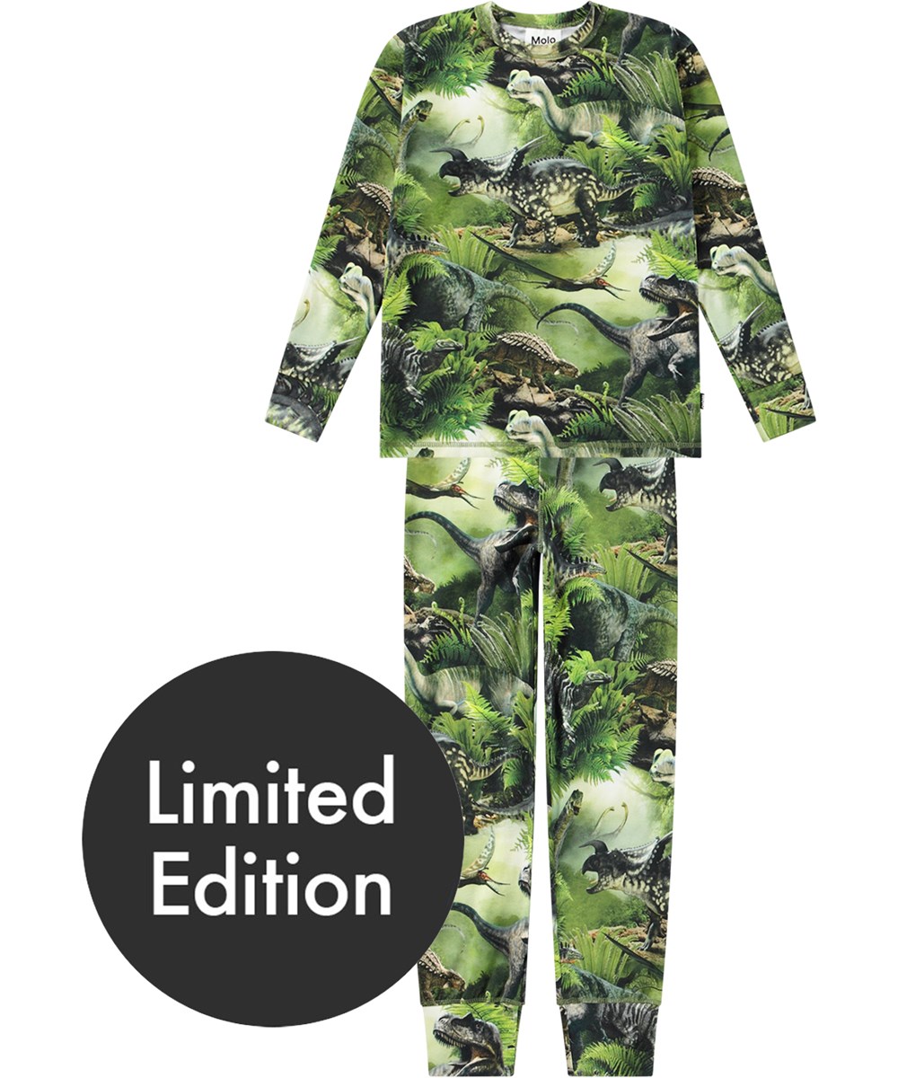 Tedo - Dinos - Zweiteiliges Pyjama-Set aus weicher Bio-Baumwolle