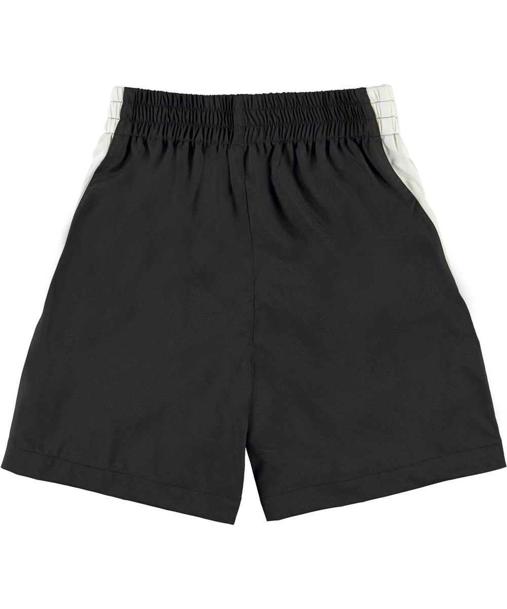 Acelo - Black - Schwarz-weiße Sport-Shorts