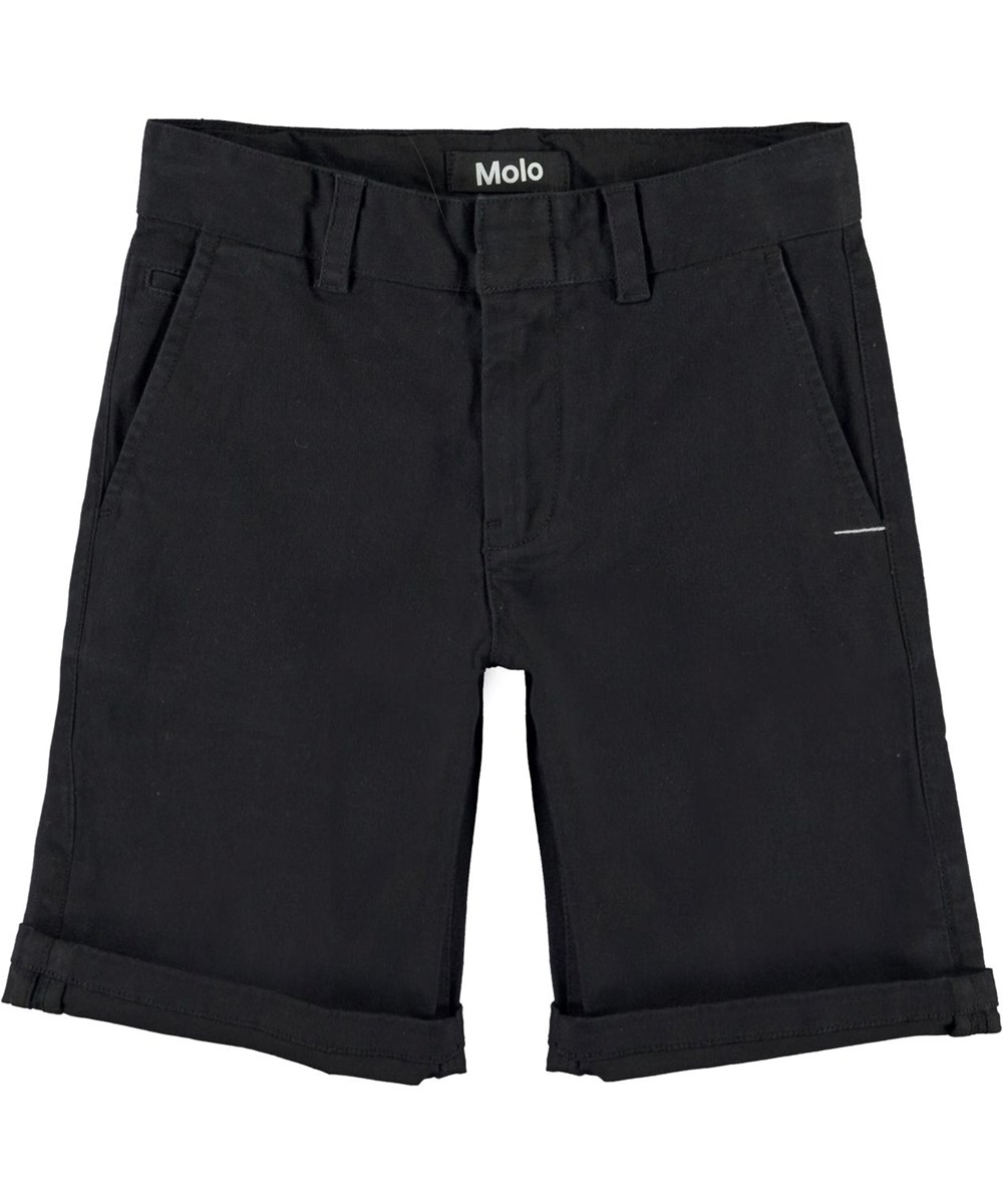 Alan - Black - Schwarze Chino-Shorts