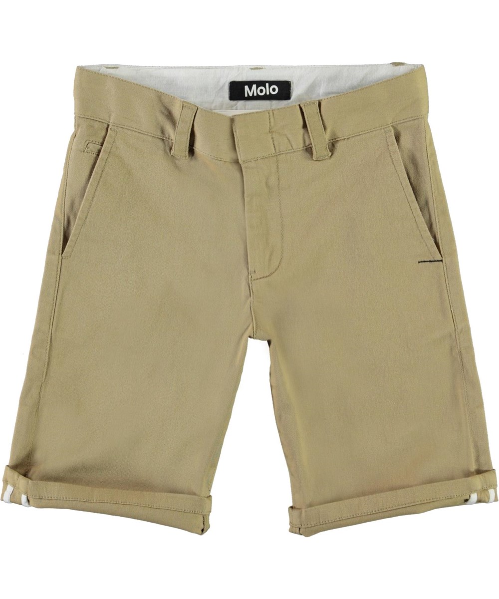 Alan - Gravel - Beige Chino-Shorts