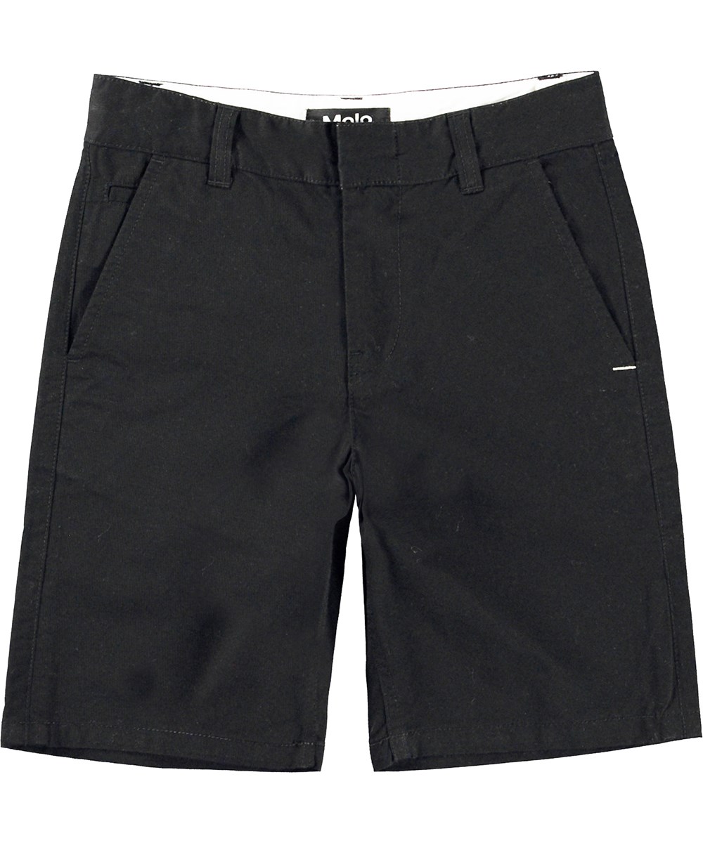 Alan - Black - Schwarze Chino-Shorts