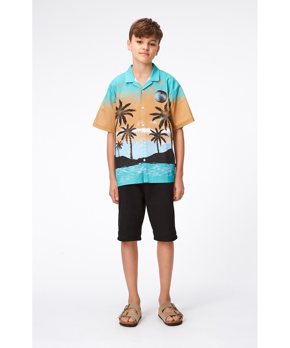 Alan - Black - Schwarze Chino-Shorts