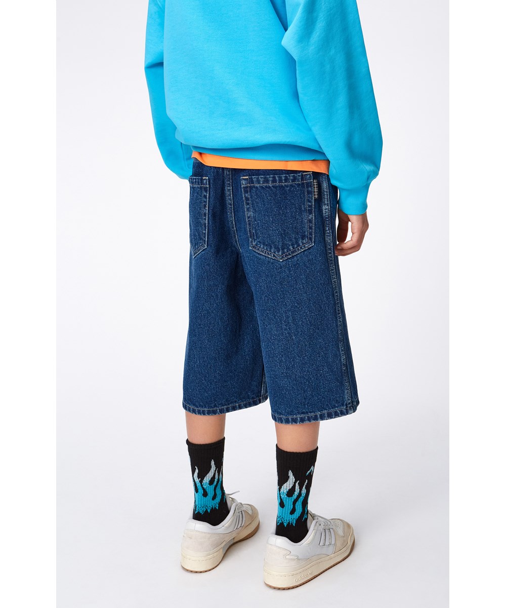 Alpha - Blue Denim - Dunkelblaue Denimshorts