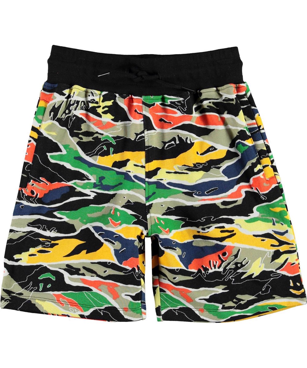 Alw - Colour Camo - Mehrfarbige Sweatshorts mit Camouflage-Muster.