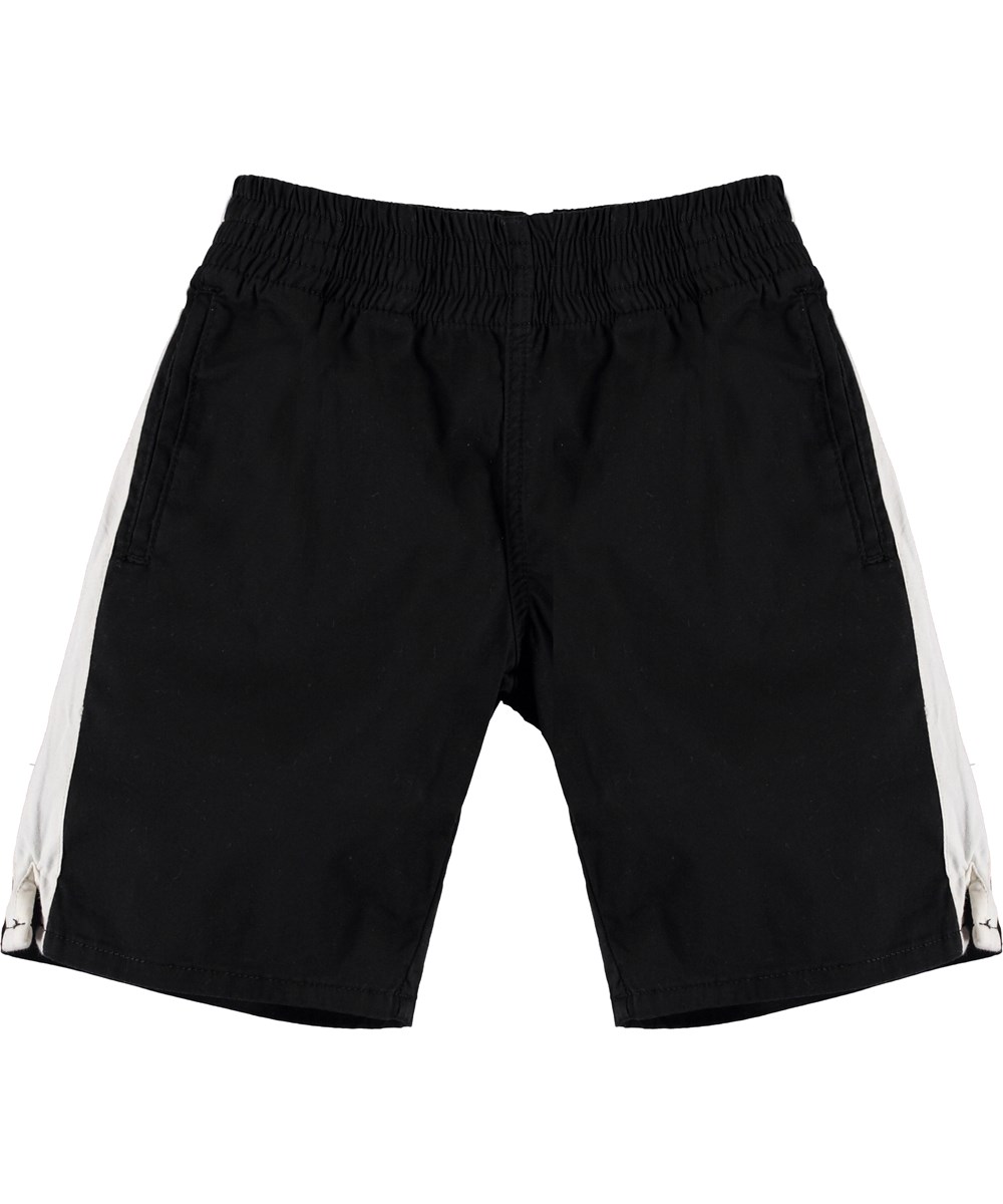 Anchor - Black - Schwarze Shorts mit Weißen Streifen