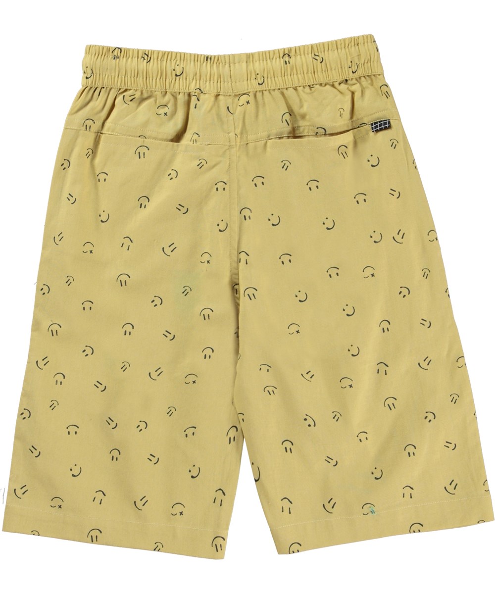 Arrow - Happy Mini - Currygelbe Öko-Shorts mit Smileys