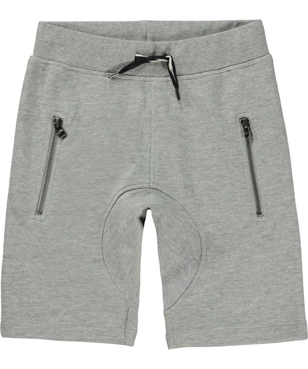 Ashtonshort - Grey Melange - Hellgraue Joggingshorts aus Öko-Baumwolle