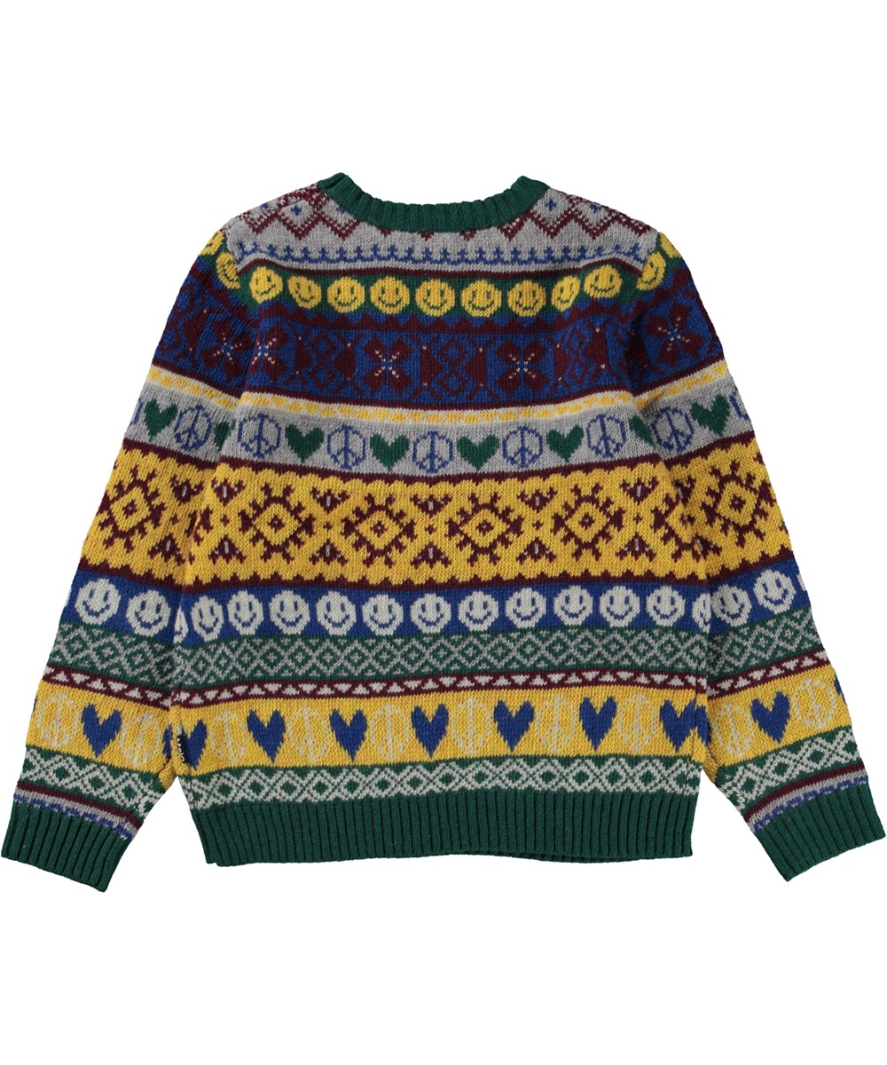 Barri - Traditional - Mehrfarbiger Strickpullover im nordischen Stil