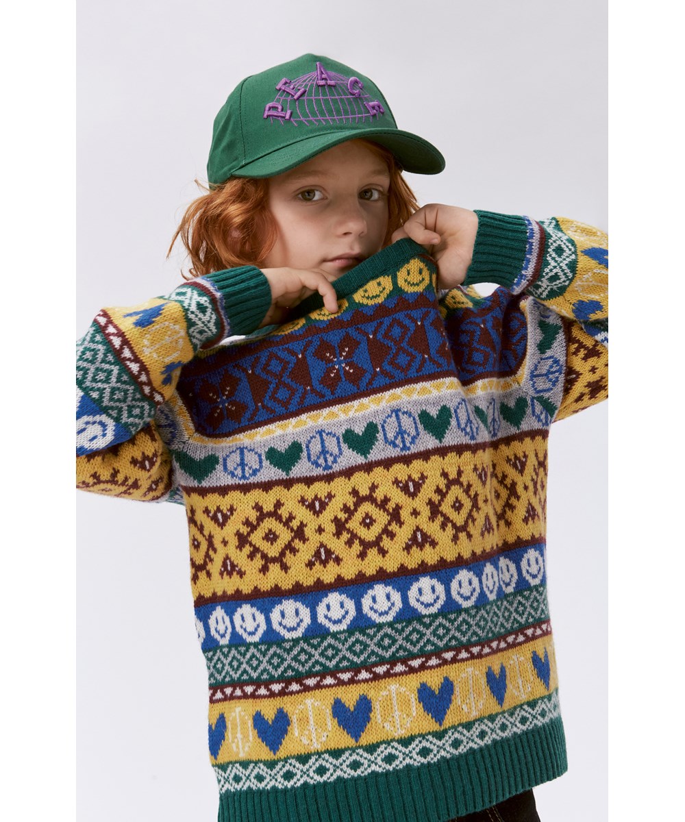 Barri - Traditional - Mehrfarbiger Strickpullover im nordischen Stil