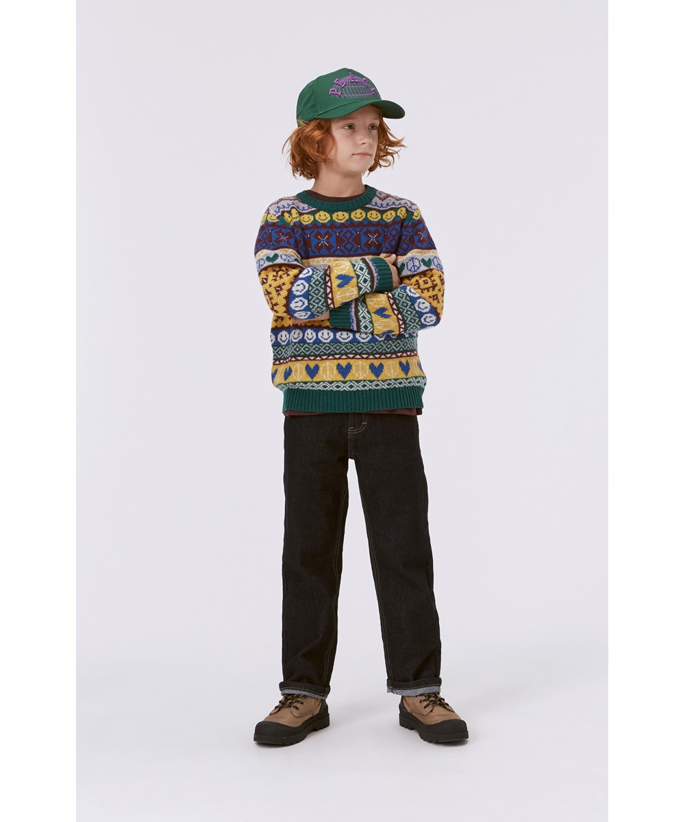 Barri - Traditional - Mehrfarbiger Strickpullover im nordischen Stil