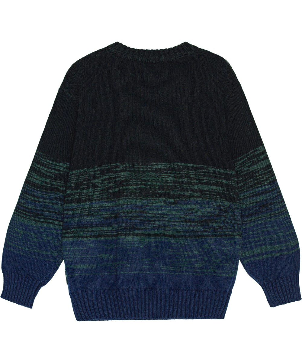Bello - Imagine - Bunter Baumwoll- und Wollpullover mit Rundhalsausschnitt und lockerer Passform.
