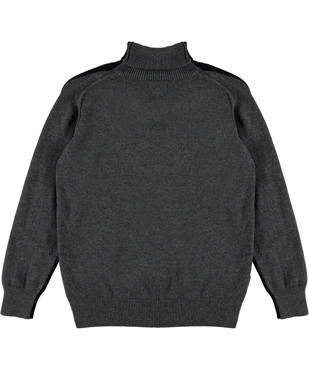 Birger - Duo - Gestrickte Rollkragenbluse in Grau und Schwarz