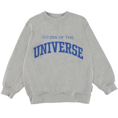 Magni - Grey Melange - Graues Sweatshirt mit blauem 