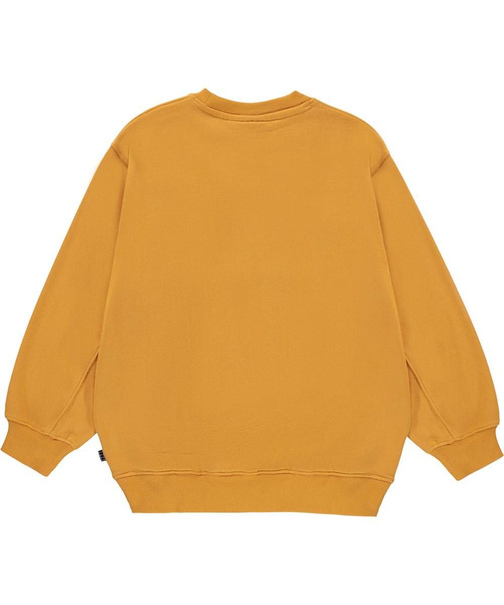 Magni - Sunflower - Gelbes Öko-Sweatshirt mit Peace-Zeichen-Print