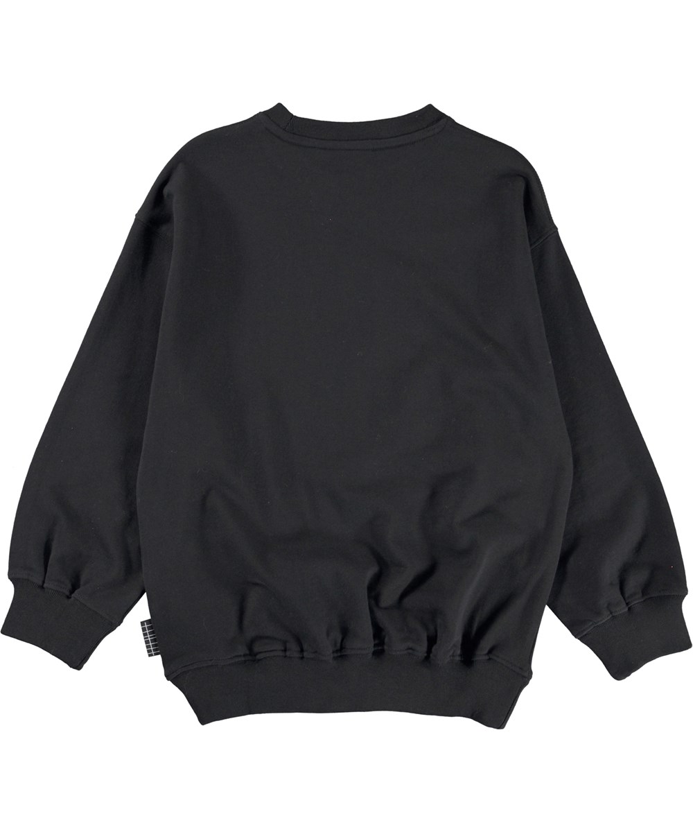 Mar - Black - Schwarzes Sweatshirt mit Smiley-Print