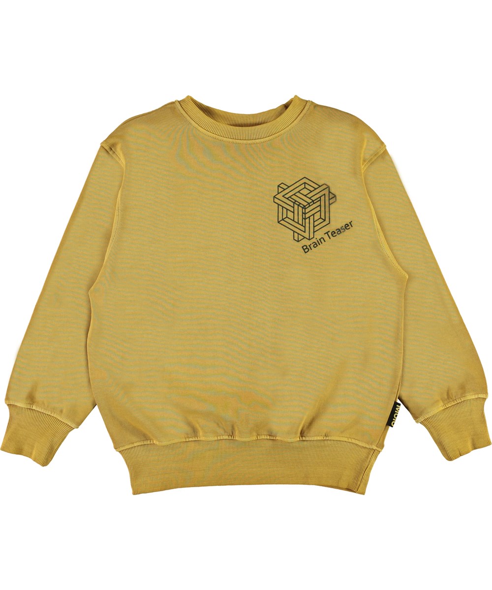 Mattis - Ancient Gold - Goldenes Sweatshirt mit 'Brain Teaser'