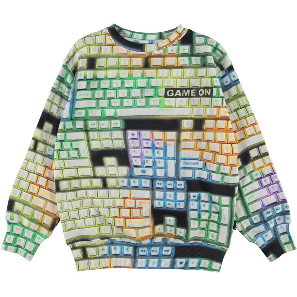 Mattis - Game On - Mehrfarbiges Sweatshirt mit Tastatur-Print. - Molo