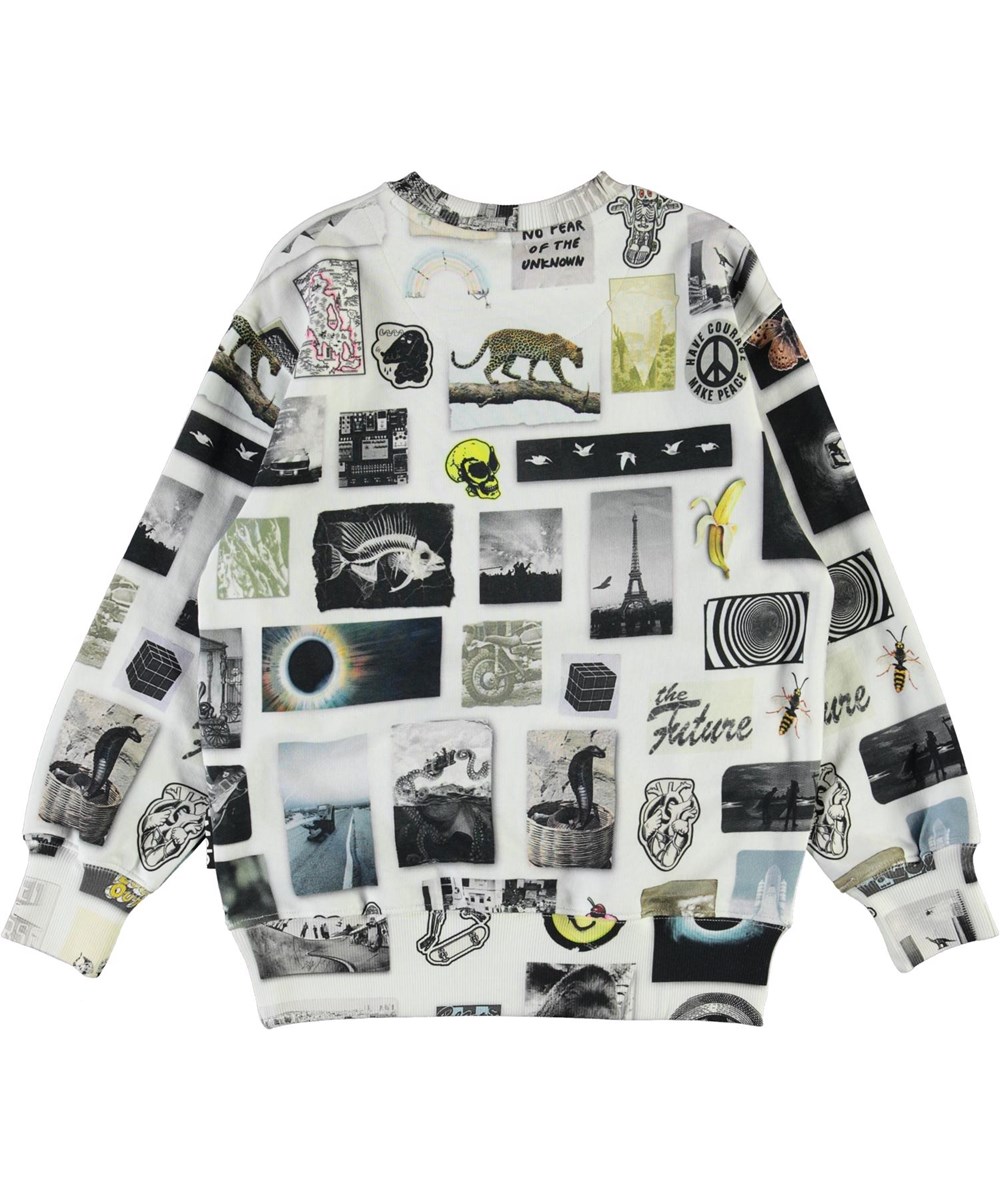 Mattis - Scrapbook - Öko Sweatshirt mit Bilderdruck