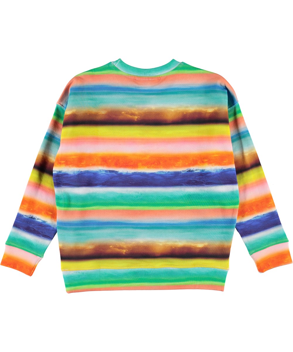 Max - Sunset Stripe - Sweatshirt mit bunten Streifen