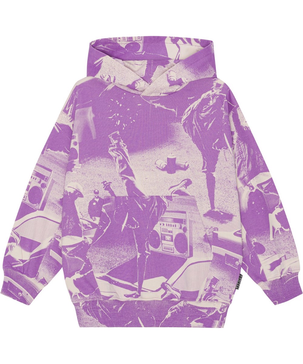 Maxx - Street Dance - Lila Öko-Hoodie mit Breakdance-Print