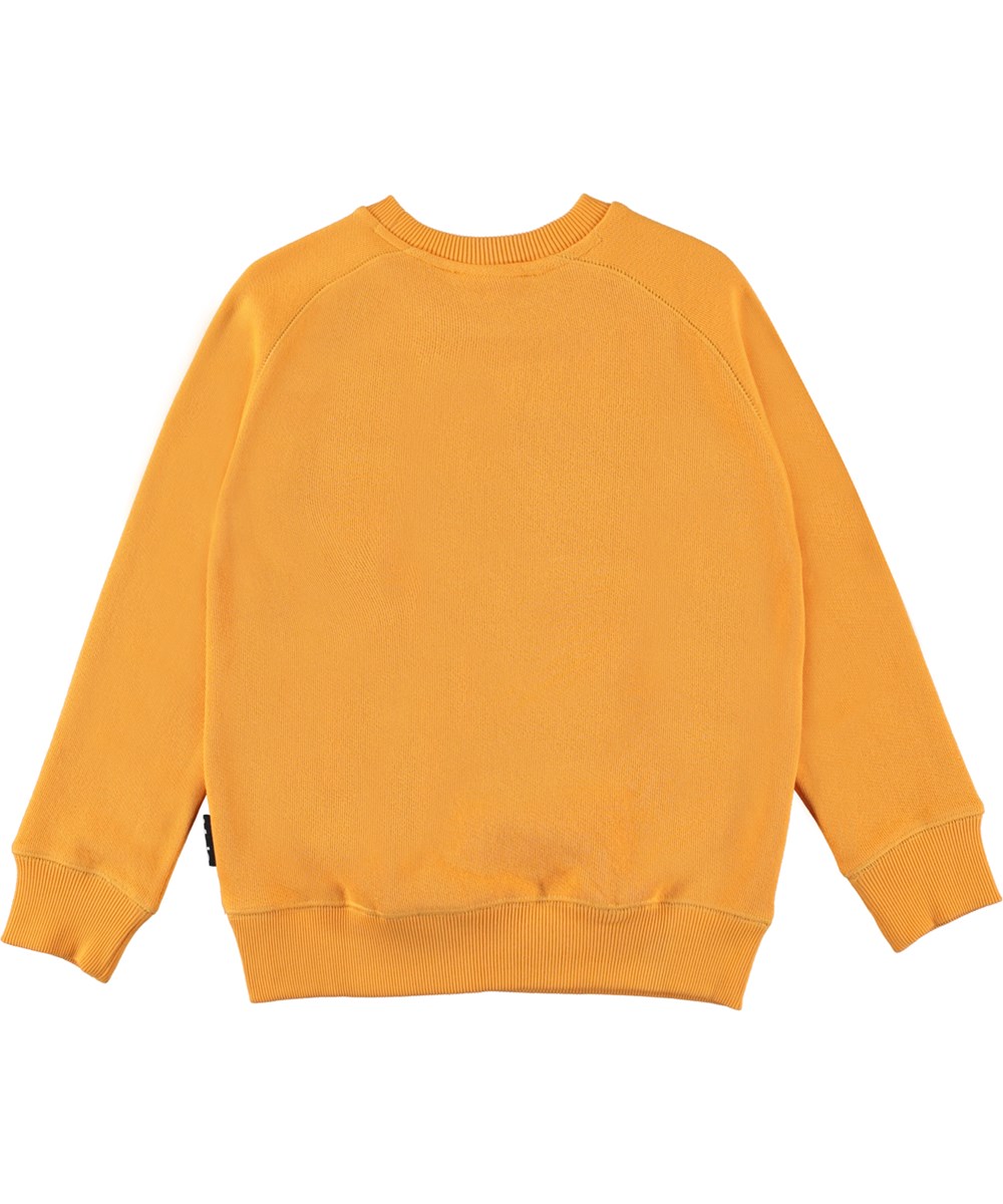 Mike - Sunset - Sonnengelbes Sweatshirt mit Musik-Musik-Print