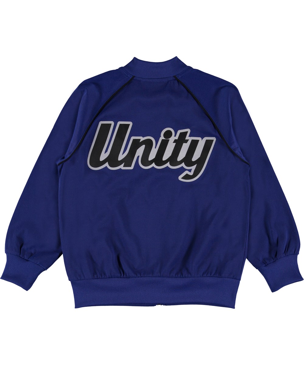 Mikiyaki - Royal Blue - Blaue sporty Jacke mit unity Print