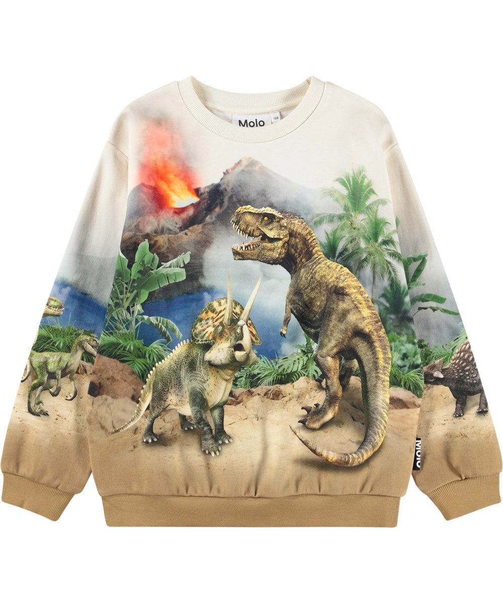 Miksi - Hot Spring Dinos - Sweatshirt für Kinder aus Öko-Baumwolle mit Dinosaurier-Print