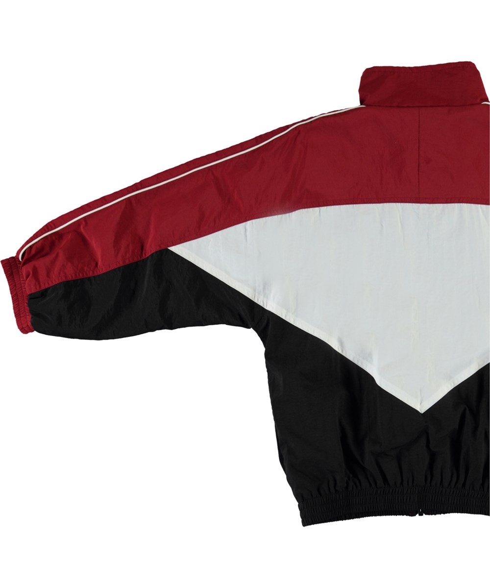 Millum - Dark Red - Rot, schwarz und weiße Track-Jacke