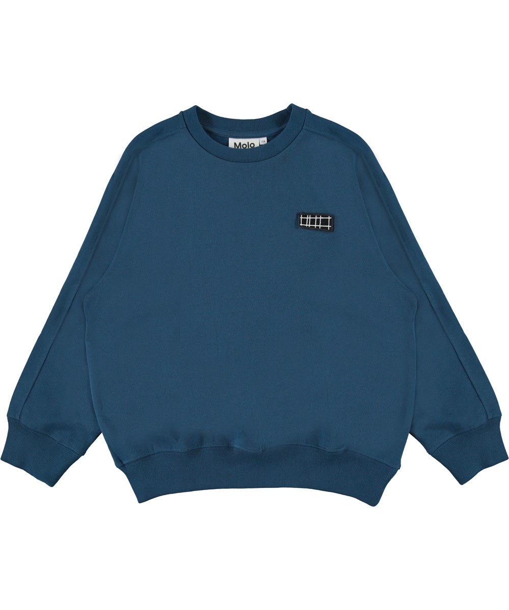 Mir - Sea - Öko blaues Sweatshirt