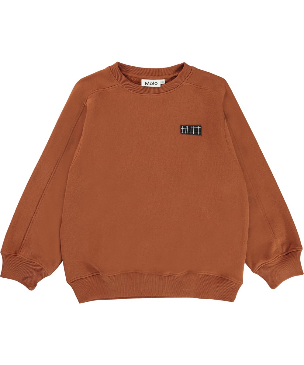 Mir - Tawny Brown - Öko-Sweatshirt in Braun mit Molo-Logo