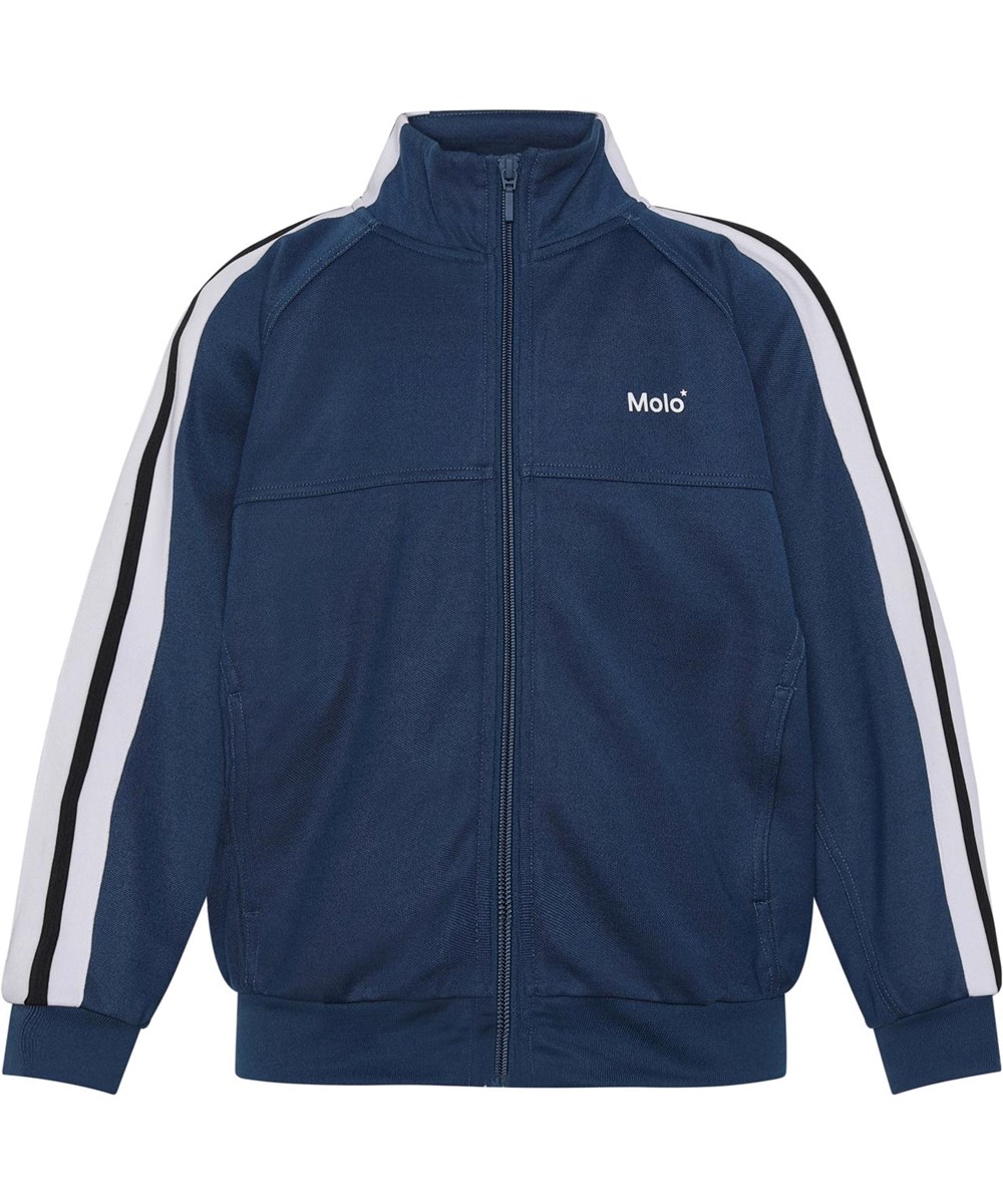 Monrad - Sea - Blaue Jacke mit schwarzen und weißen Streifen