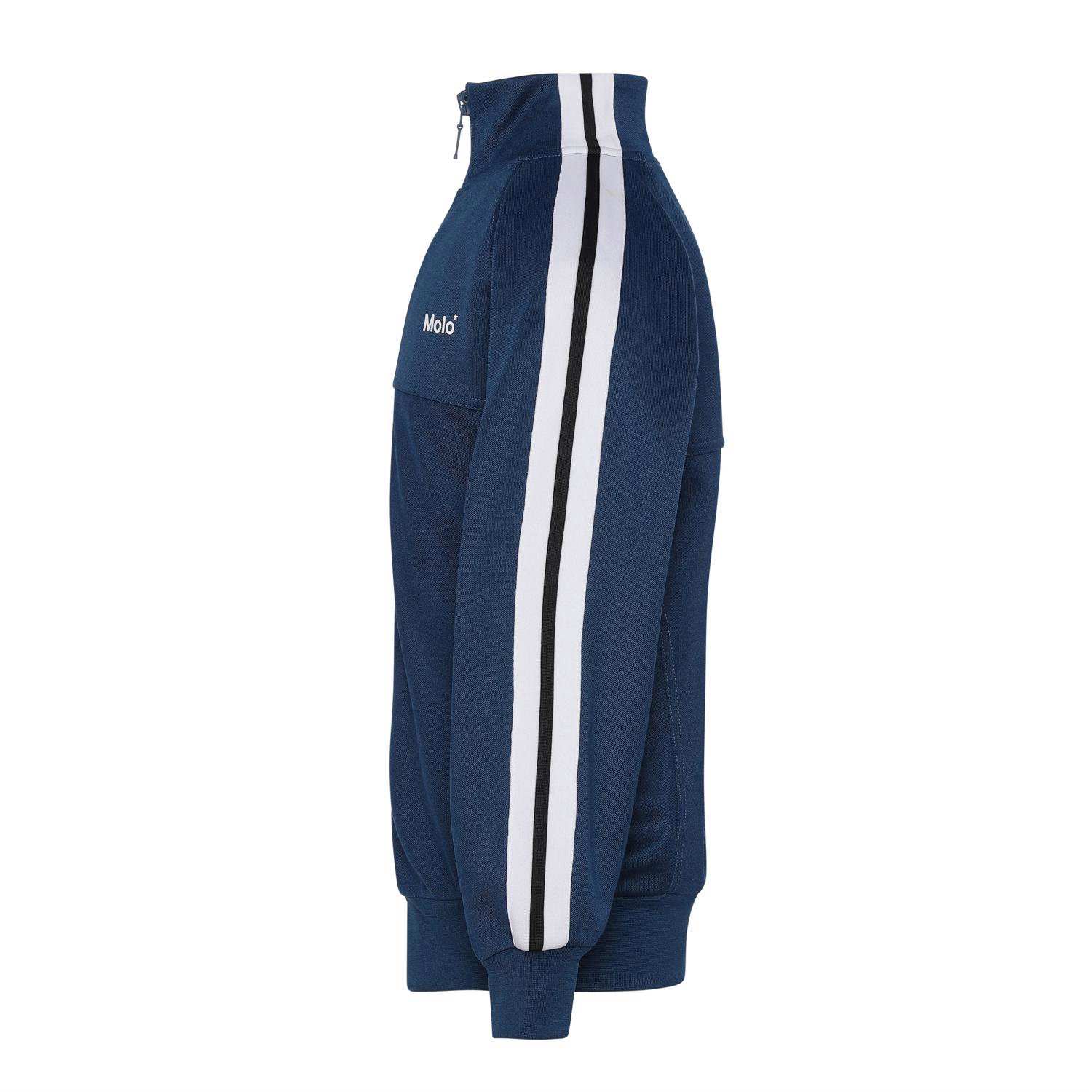 Monrad - Sea - Blaue Jacke mit schwarzen und weißen Streifen - Molo