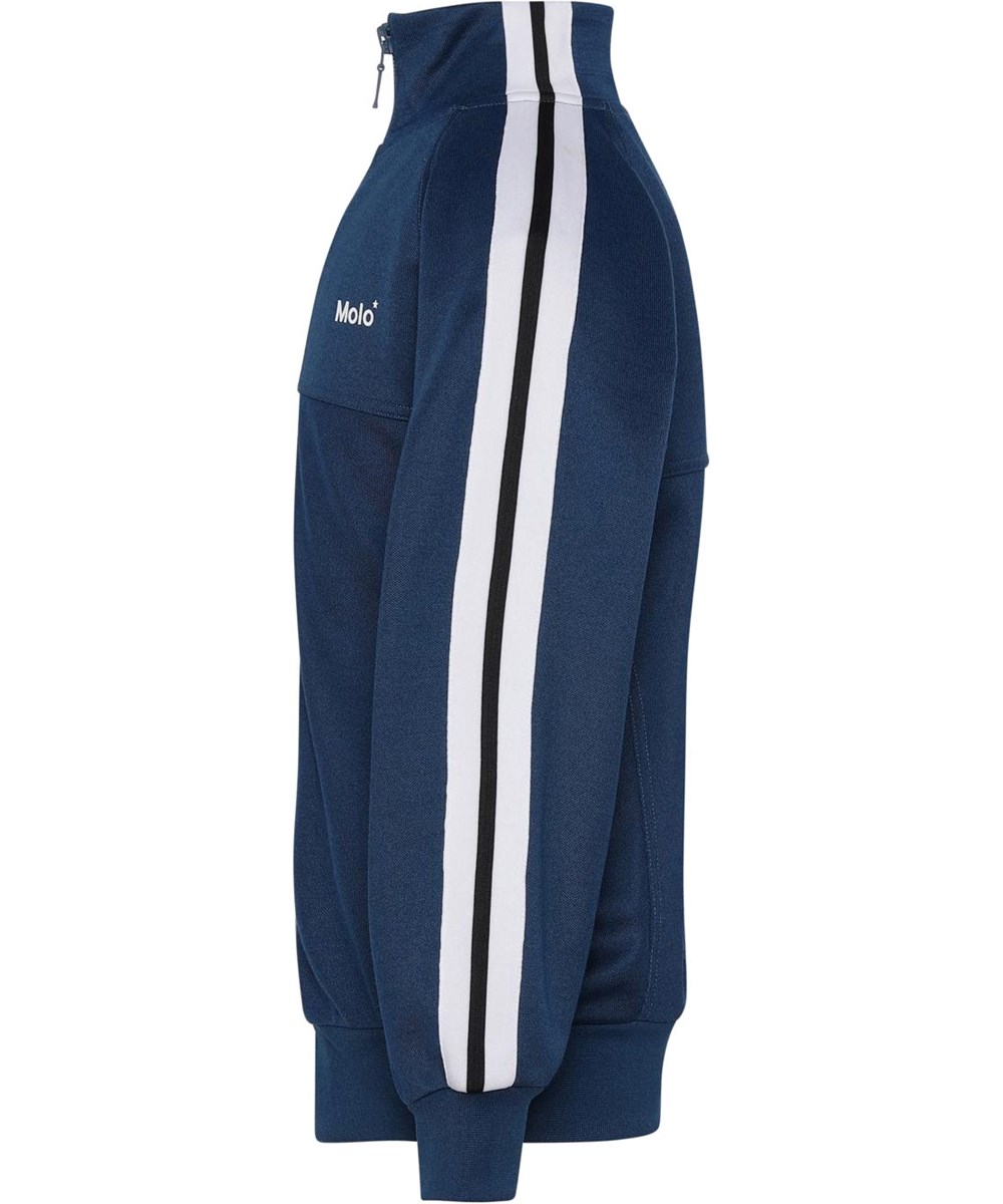 Monrad - Sea - Blaue Jacke mit schwarzen und weißen Streifen