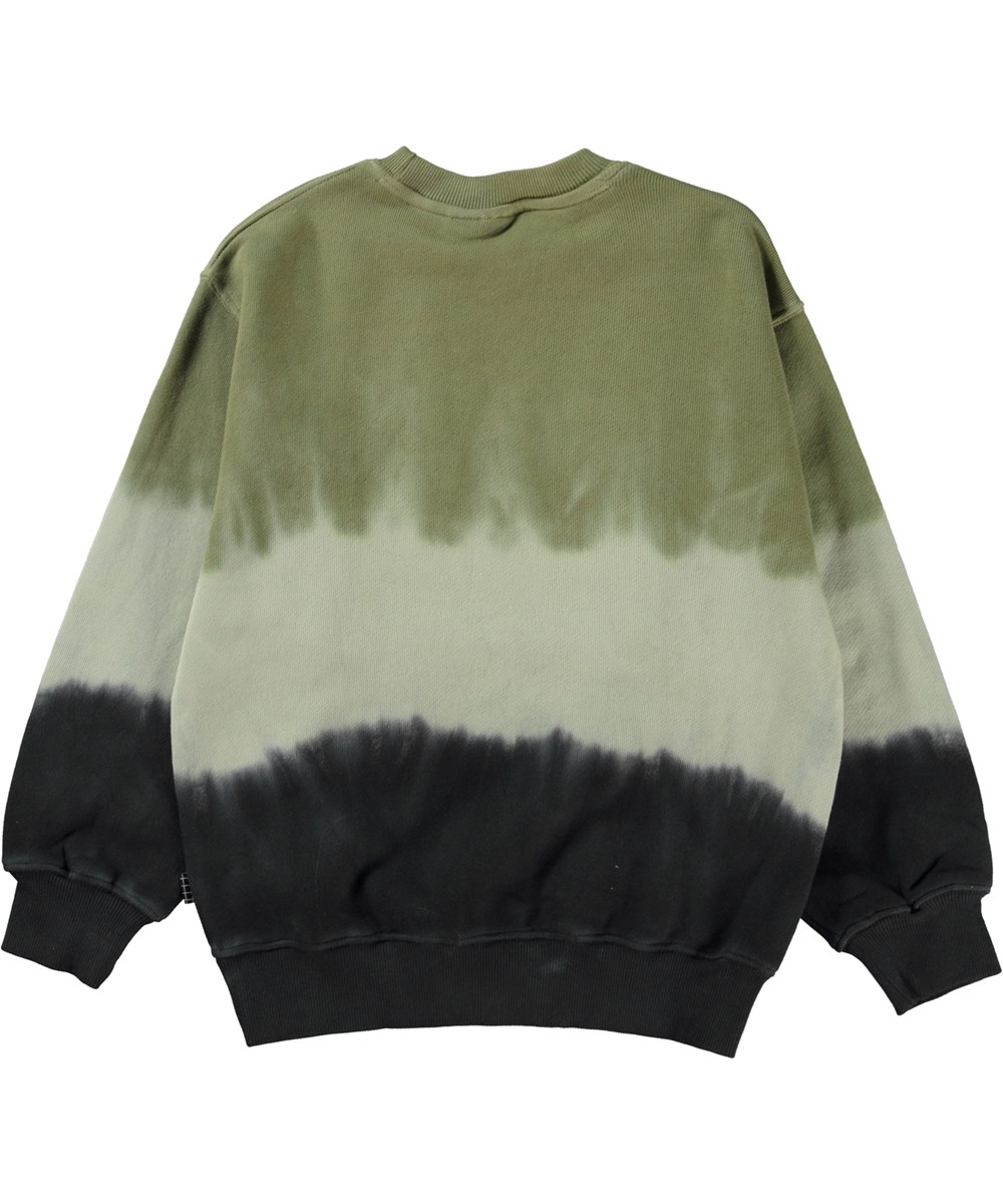 Monti - Wrestling Frogs Dye - Grünes Sweatshirt mit Breaking-Seed-Aufdruck