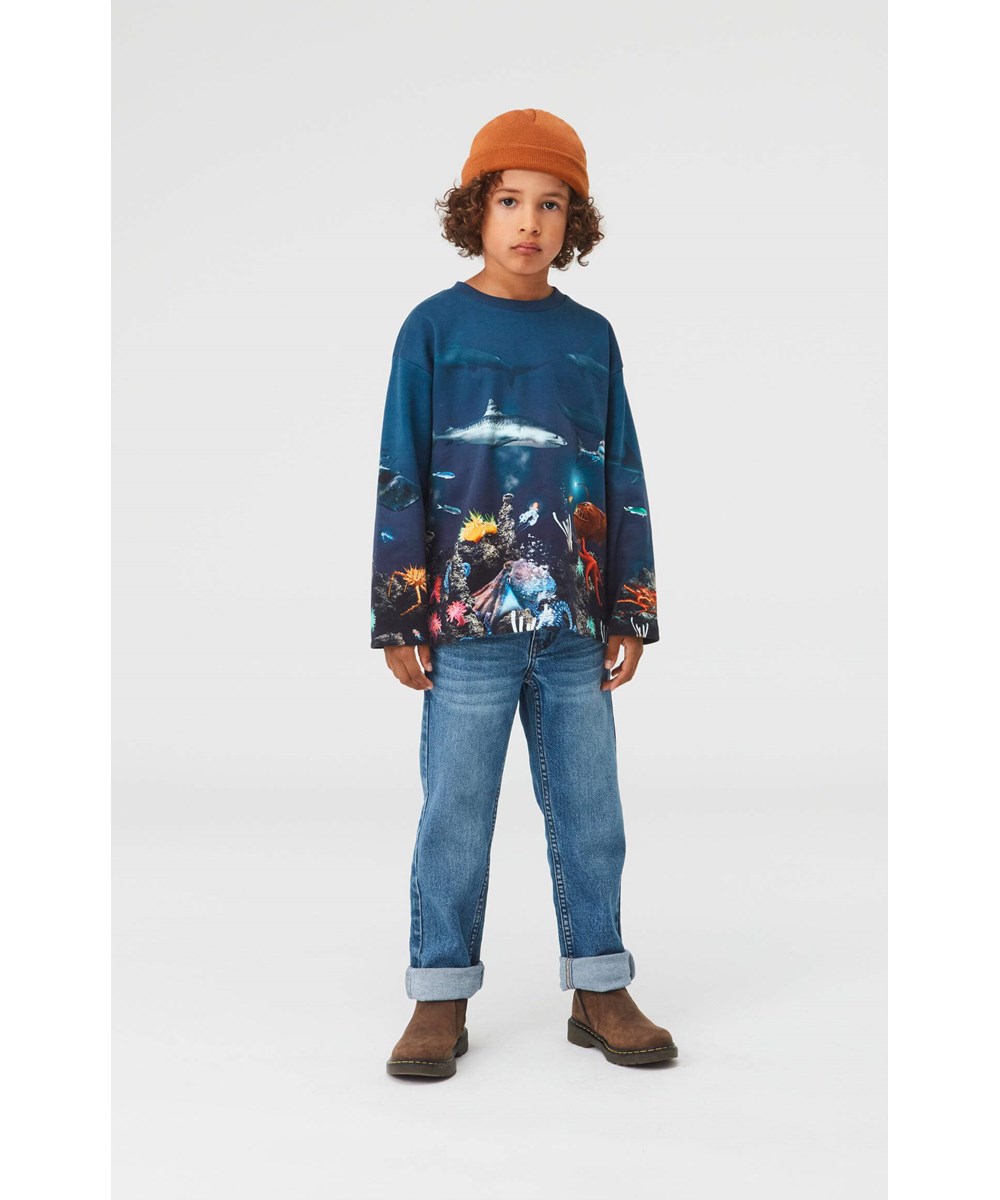Mountoo - Aquatic Life - Langarm-Pullover mit Meeresdruck