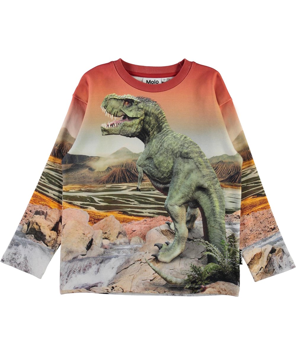 Mountoo - Dino Landscape - Öko Sweatshirt mit T-Rex Dino-Druck