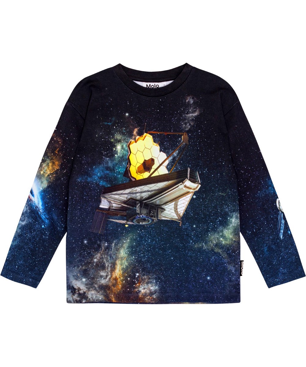 Mountoo - Telescope - Buntes Sweatshirt mit Rundhalsausschnitt und langen Ärmeln.