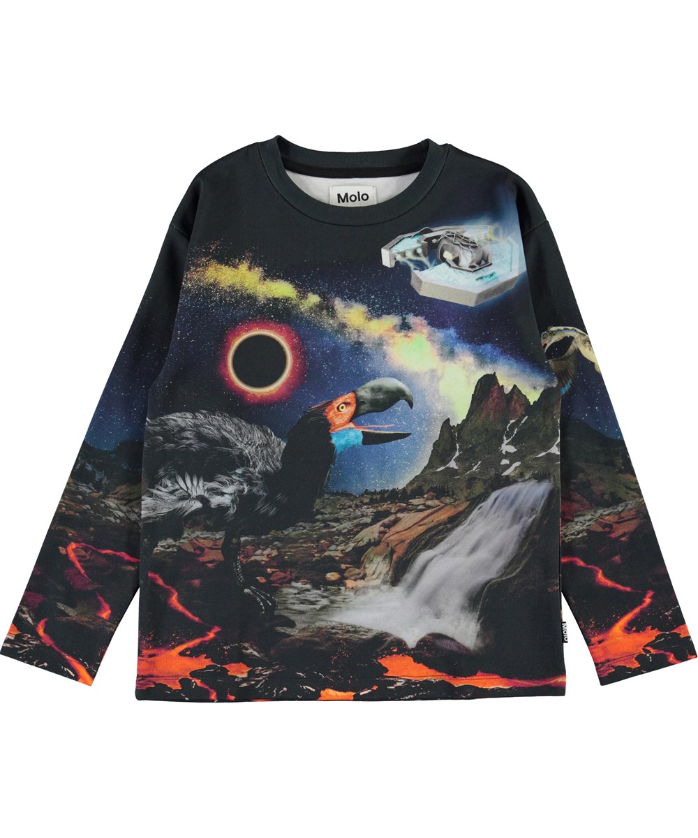 Mountoo - Wild Past - Öko-Bluse mit Tieren der Vergangenheit